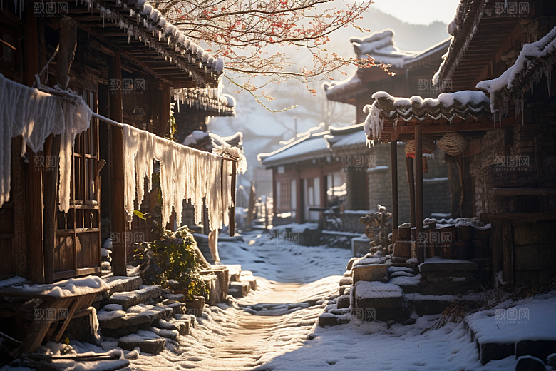 东北雪乡高清雪景素材