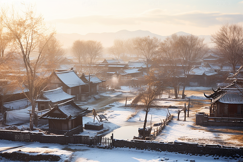 东北雪乡北方大雪素材