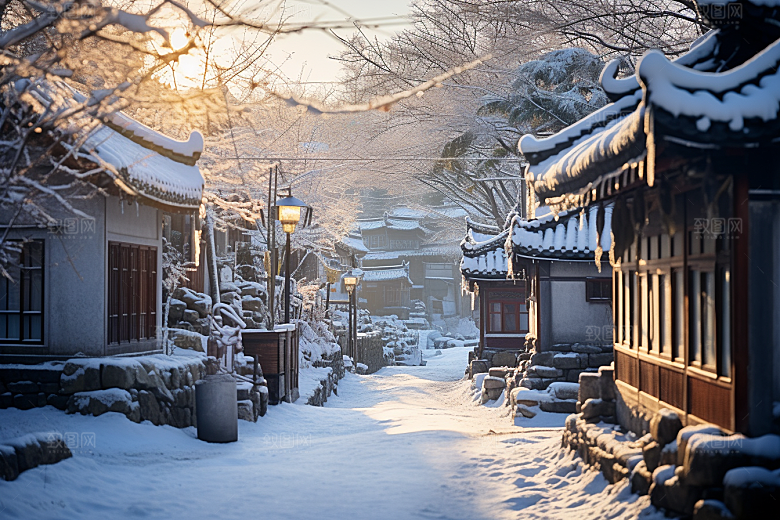 东北雪乡高清景区素材