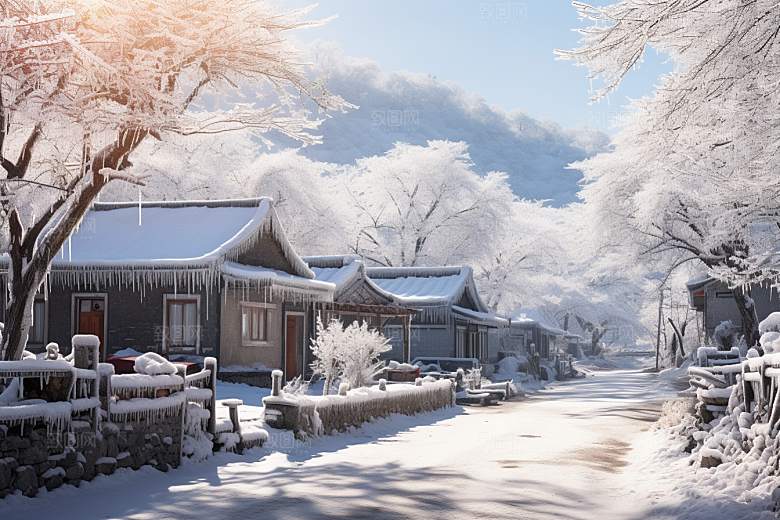 东北雪乡大雪哈尔滨素材