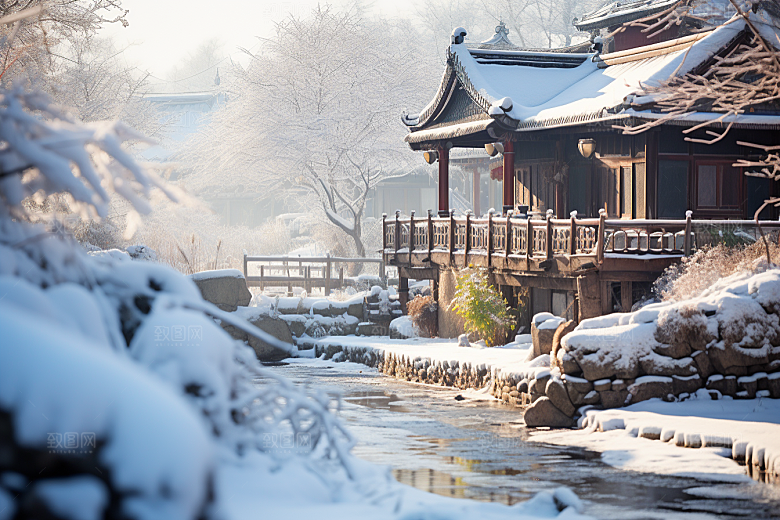 东北雪乡高清哈尔滨素材