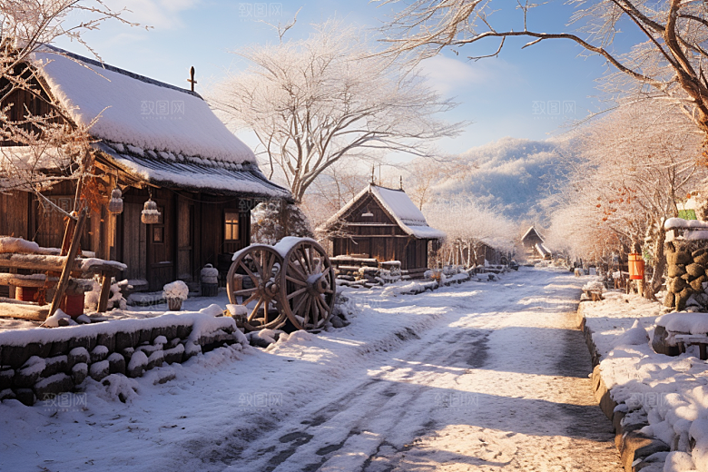 东北雪乡大雪高清素材