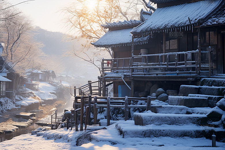 东北雪乡大雪高清素材