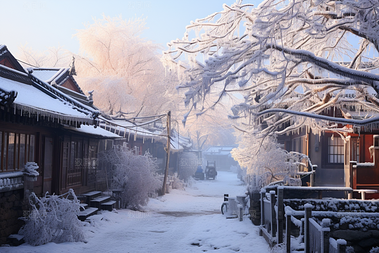 东北雪乡高清大雪素材