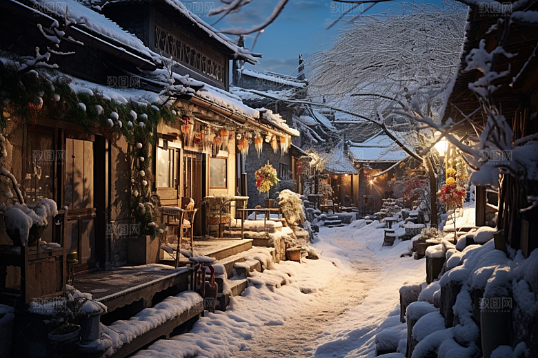 东北雪乡旅游大雪素材