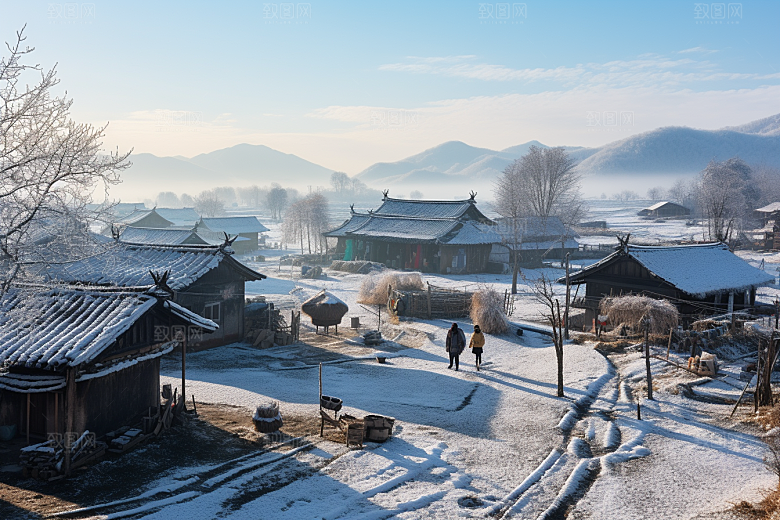 东北雪乡旅游北方素材