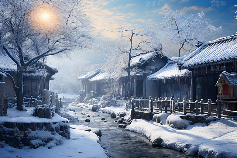 东北雪乡北方哈尔滨素材