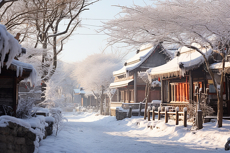 东北雪乡高清景区素材