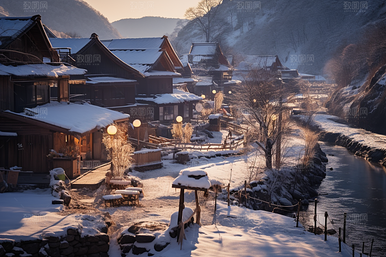 东北雪乡北方雪景素材