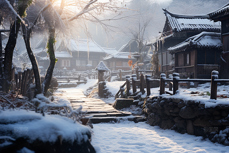 东北雪乡旅游大雪素材