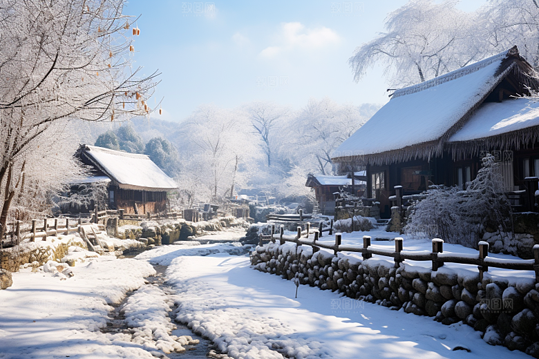 东北雪乡旅游高清素材