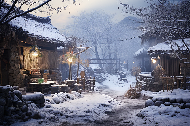 东北雪乡哈尔滨大雪素材