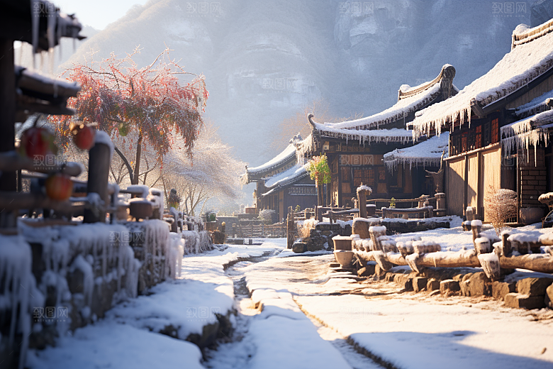 东北雪乡旅游景区素材