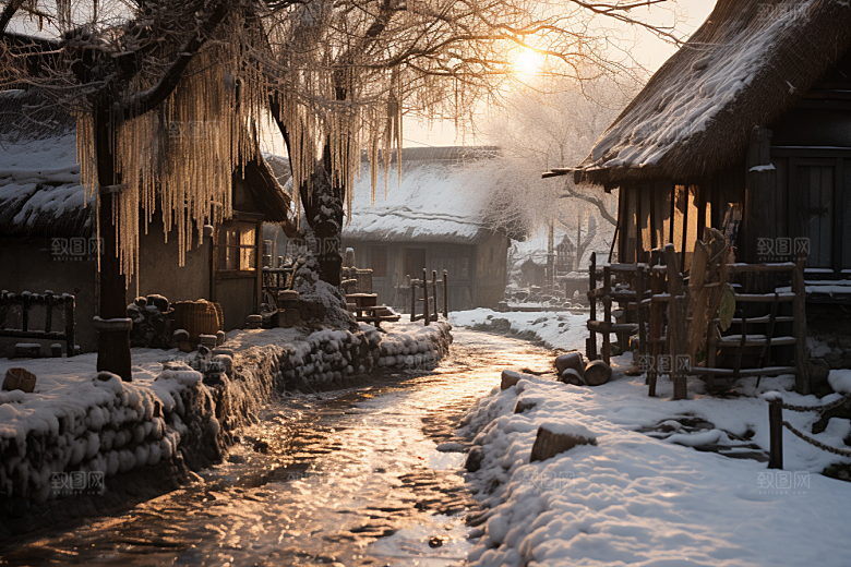 东北雪乡北方景区素材