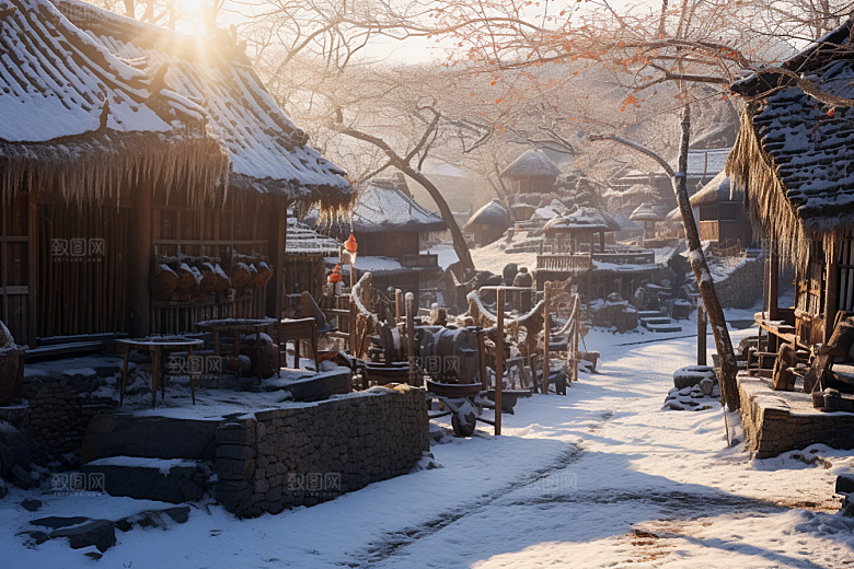 东北雪乡北方哈尔滨素材