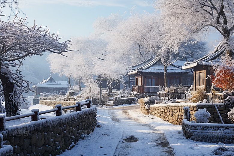 东北雪乡哈尔滨大雪素材