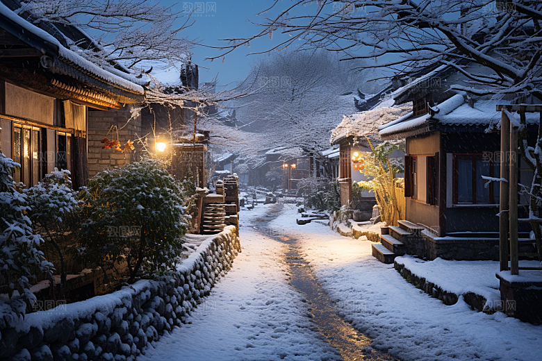 东北雪乡北方景区素材