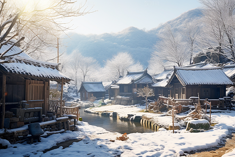 东北雪乡哈尔滨高清素材