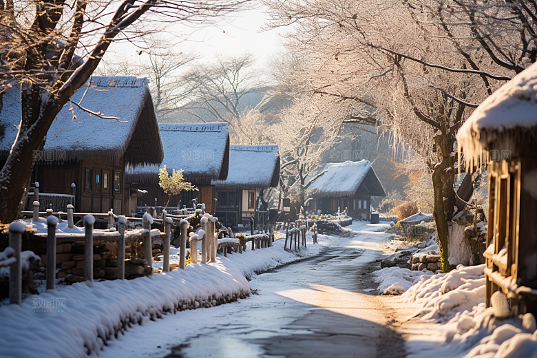 东北雪乡大雪哈尔滨素材