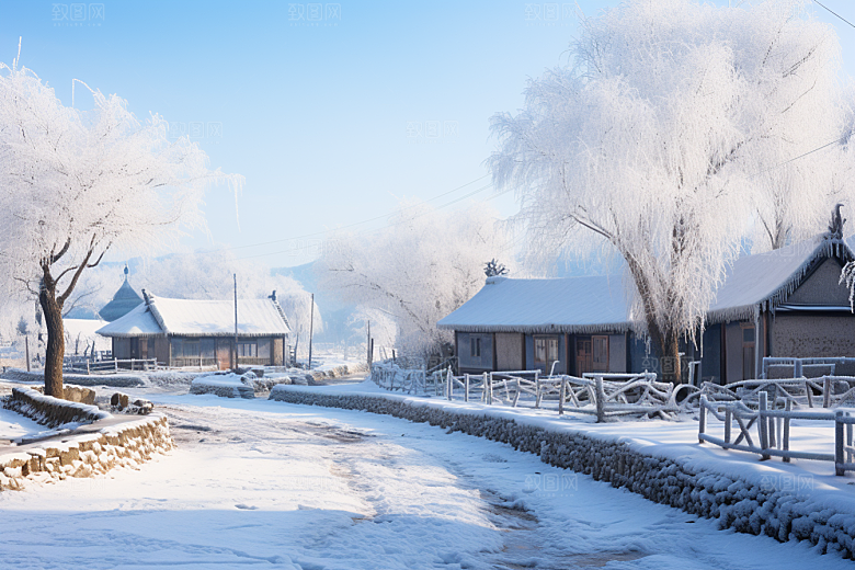 东北雪乡北方景区素材