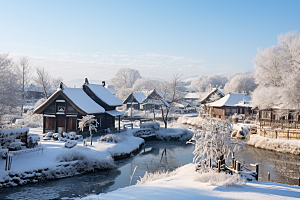 东北雪乡大雪高清素材