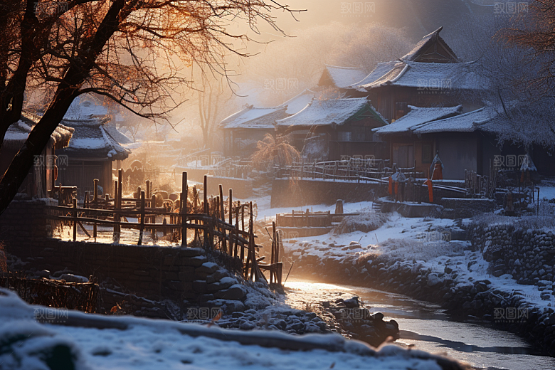 东北雪乡大雪哈尔滨素材