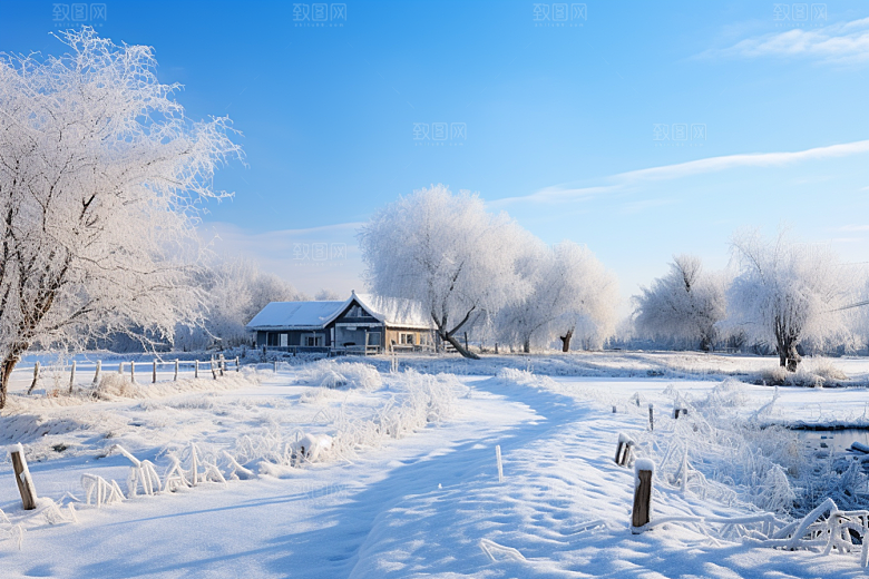 东北雪乡高清景区素材