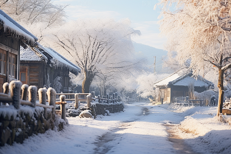 东北雪乡风光北方素材