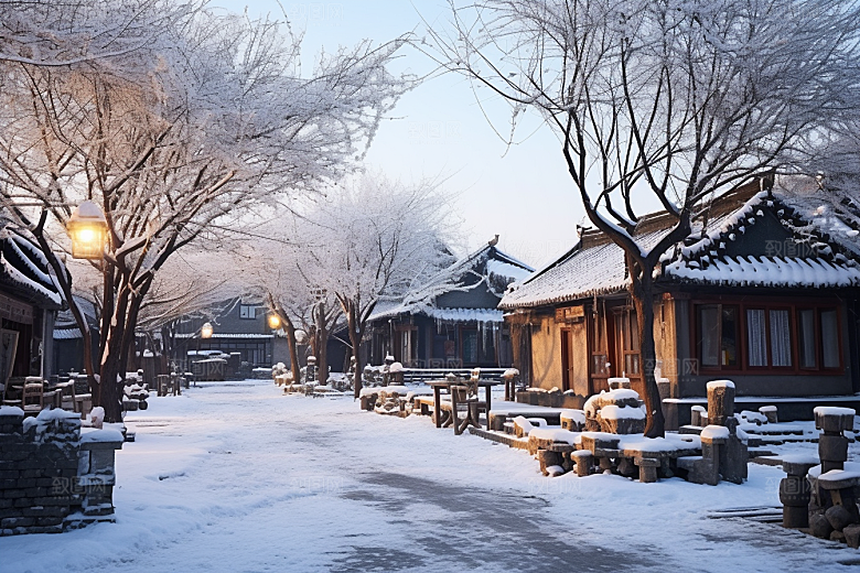 东北雪乡景区风光素材