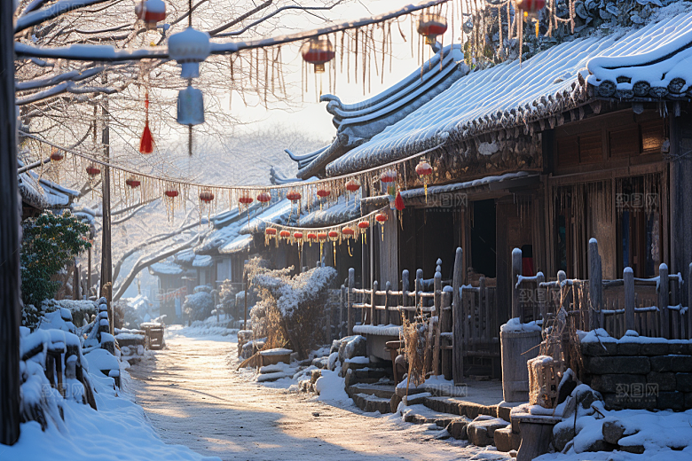 东北雪乡北方景区素材