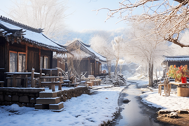 东北雪乡旅游高清素材