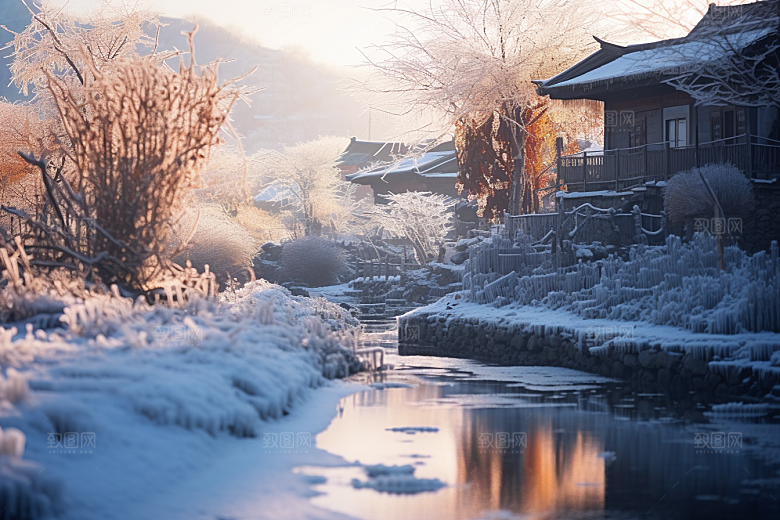 东北雪乡高清雪景素材