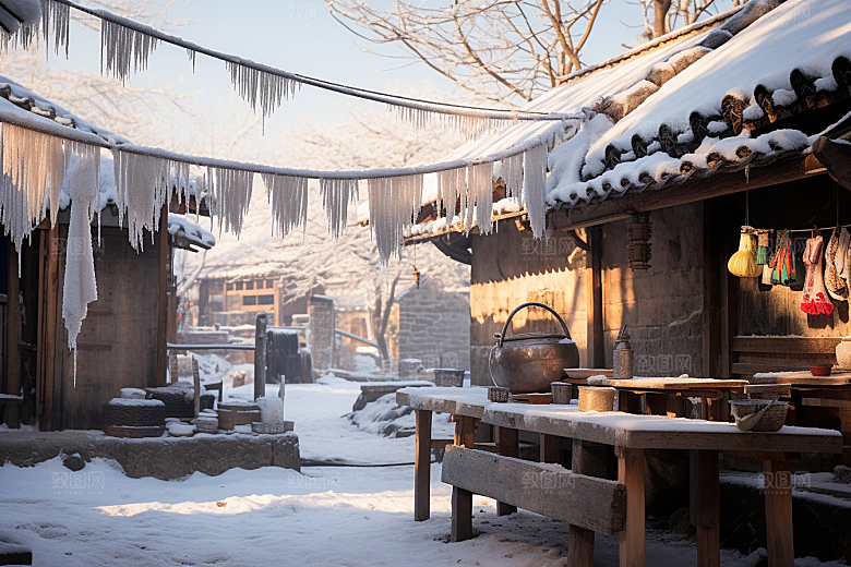 东北雪乡旅游风光素材