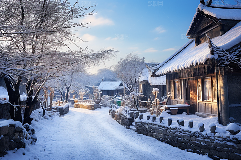 东北雪乡旅游大雪素材