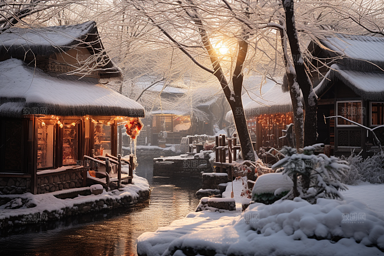 东北雪乡北方哈尔滨素材