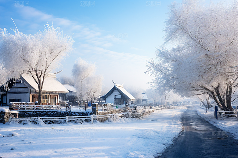 东北雪乡旅游北方素材