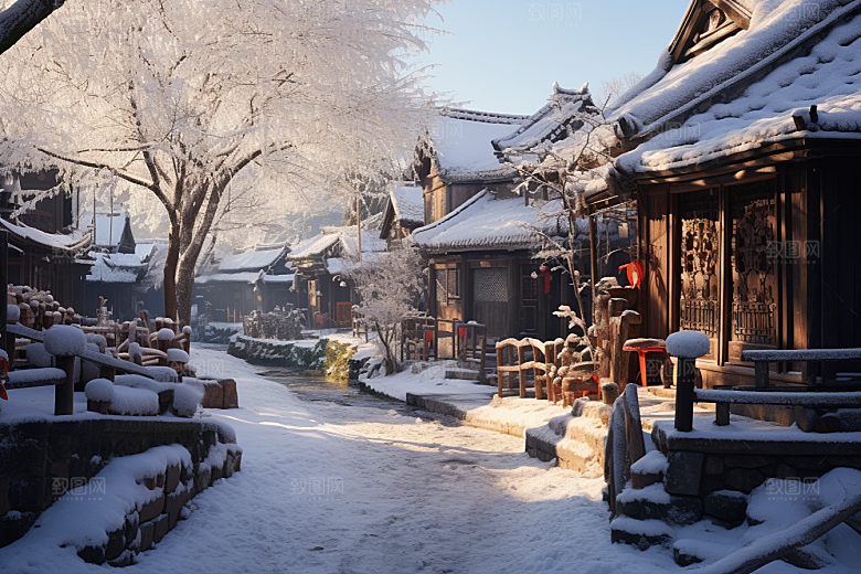东北雪乡旅游高清素材