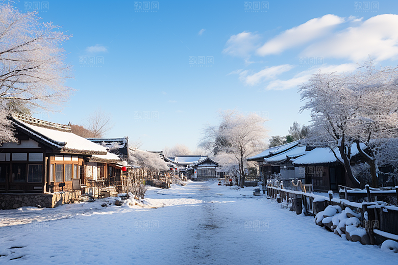 东北雪乡大雪旅游素材