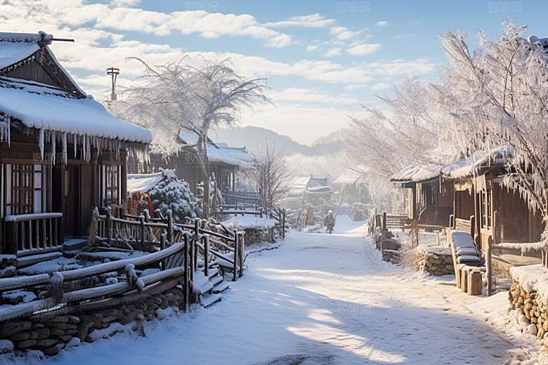 东北雪乡哈尔滨风光素材