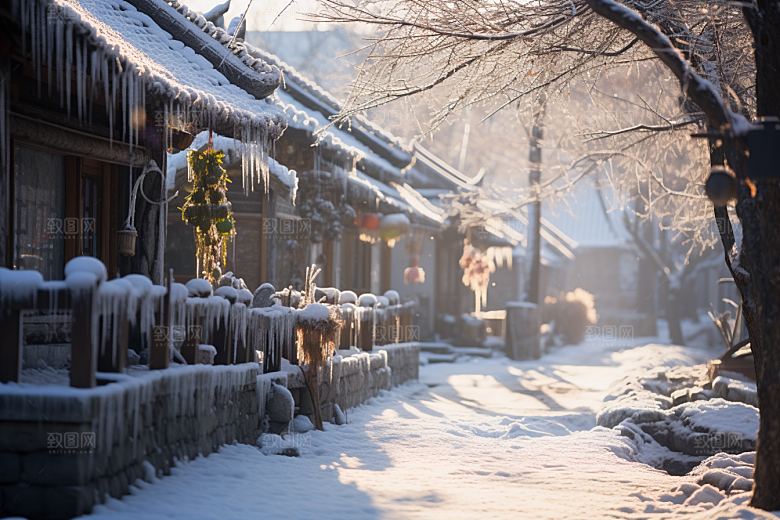 东北雪乡哈尔滨雪景素材