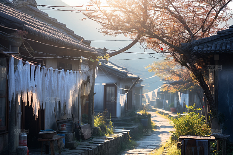 东北雪乡景区风光素材