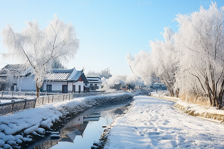 东北雪乡大雪高清素材