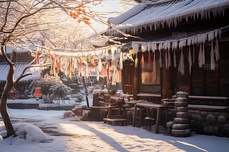 东北雪乡旅游大雪素材