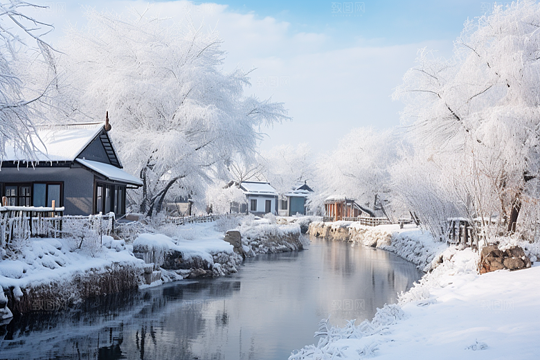 东北雪乡旅游高清素材