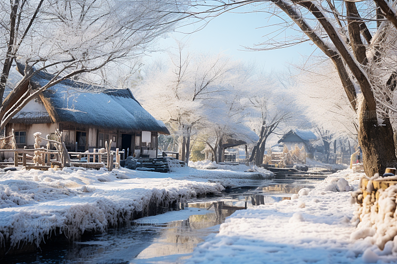 东北雪乡旅游高清素材