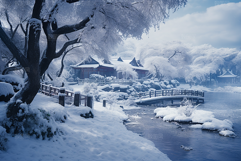 东北雪乡大雪风光素材