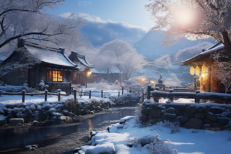 东北雪乡哈尔滨风光素材