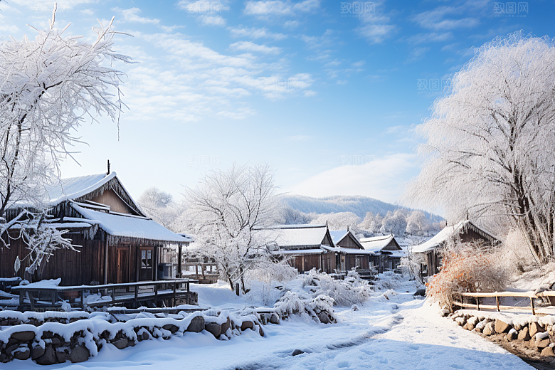 东北雪乡旅游大雪素材