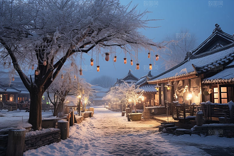 东北雪乡高清风光素材