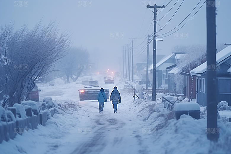 东北雪乡哈尔滨雪景素材